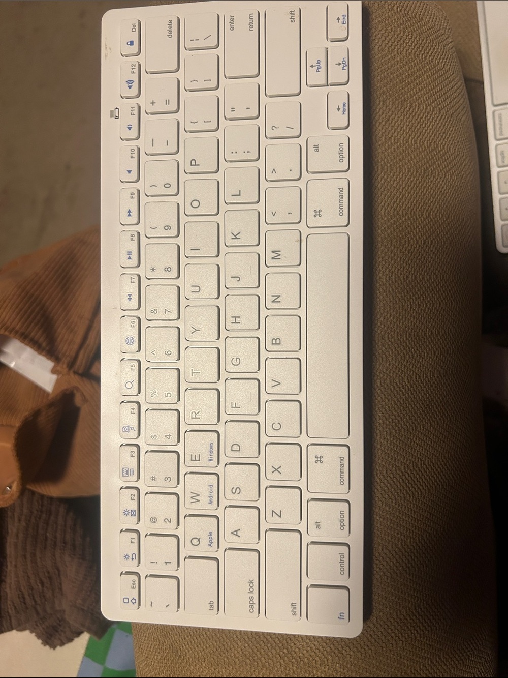 2- Wireless Slim White Bluetooth Keyboards